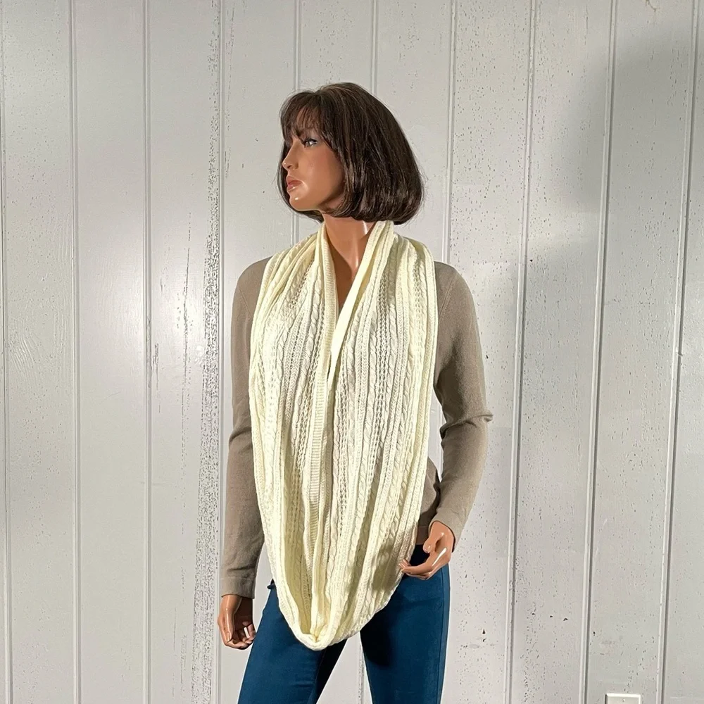 *Garage Women's Cream Knitted Infinity Scarf